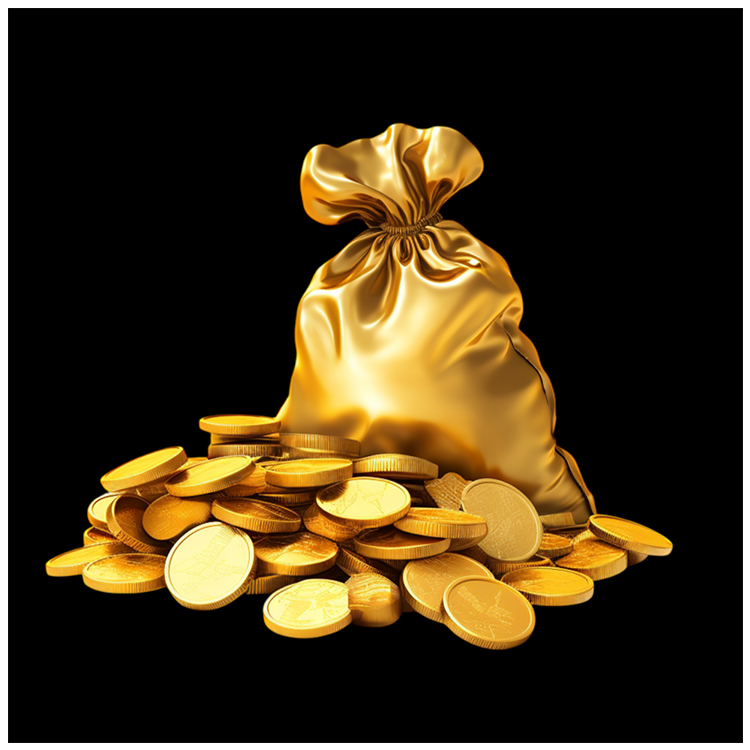Gold Money  Bag
